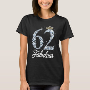 Camiseta 62 Anos É A Rainha Diamante Hei Do Meu 62º Anivers