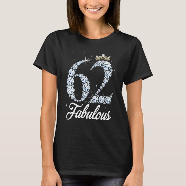 Camiseta 62 Anos É A Rainha Diamante Hei Do Meu 62º Anivers (Frente)