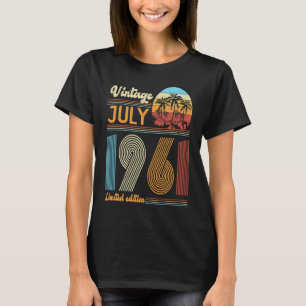 Camiseta 62 anos Vintage aniversário julho 1961 Mulheres Ho