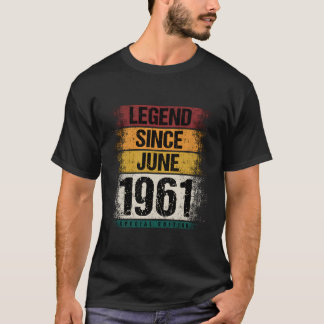 Camiseta 62 Nasceres De Junho De 1961 62Nd Decoração