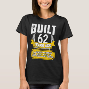 Camiseta 62.o Aniversário B Dia com 62 anos de Piada