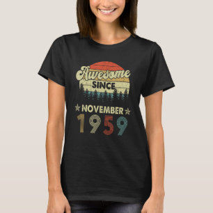 Camiseta 63º Aniversário Incrível Desde Novembro De 1959 63