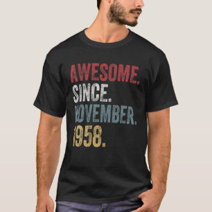 Camiseta 63º Aniversário S Desde Novembro De 1958 63 Anos G