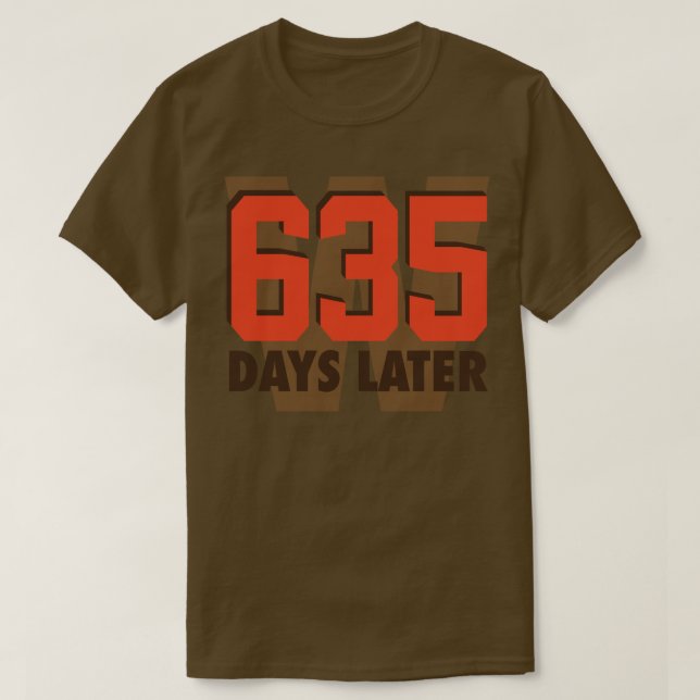 Camiseta 635 Dias Mais Tarde Castanho-Laranja (Frente do Design)