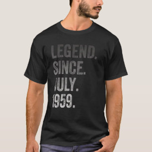 Camiseta 63. º aniversário 63 anos Legenda desde julho de 1