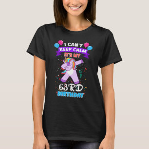 Camiseta 63. º Aniversário Do Unicórnio Para Mulheres De 63