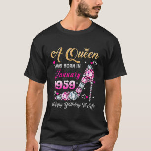 Camiseta 63 Aniversário Da Rainha De Janeiro De 1959 Feliz