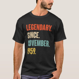 Camiseta 63 anos 63 anos Legendária de aniversário desde no