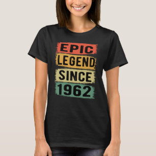 Camiseta 63 Anos De Idade Dia 1962 Legenda Epic 63º Anivers