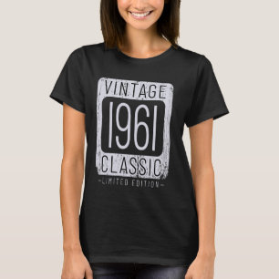 Camiseta 63 anos Vintage 1961 63rd Birthday Decoration