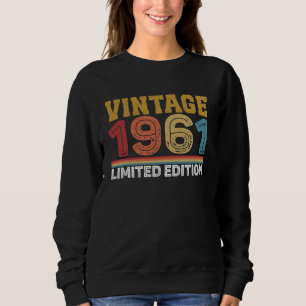 Camiseta 63 anos Vintage 1961 Limited Edition 63rd Birt