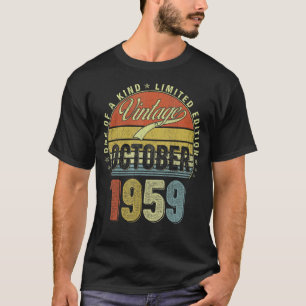 Camiseta 63 anos Vintage outubro de 1959 63º aniversário Me