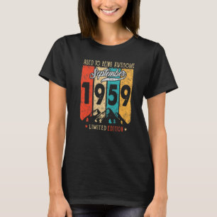 Camiseta 63 anos Vintage setembro de 1959 63º aniversário