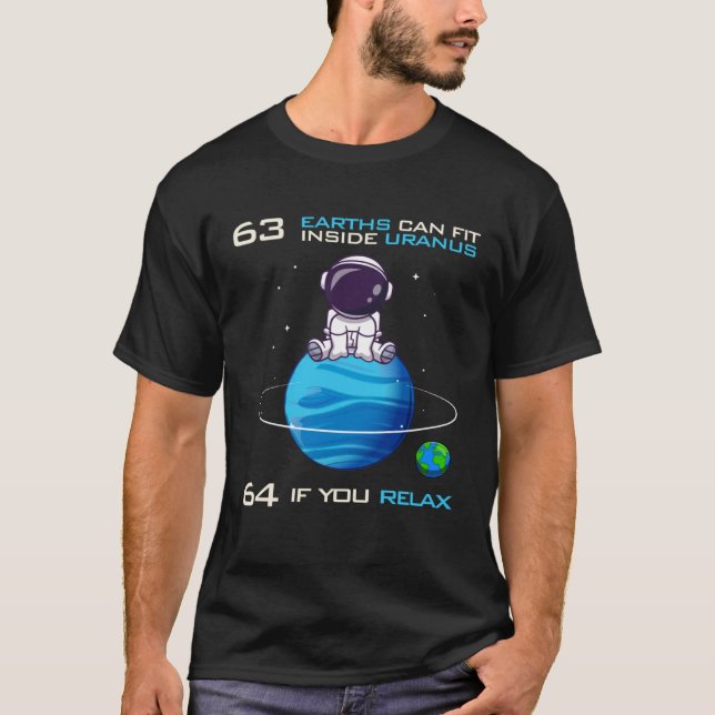 Camiseta 63 Earths Can Fit Inside Uranus  Astronomy Space (Frente)