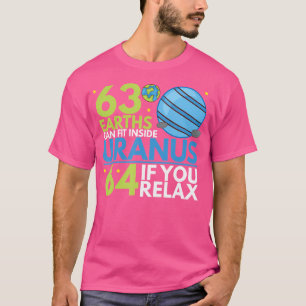 Camiseta 63 Terras Cabem Dentro de Urano Astronomia Diverti