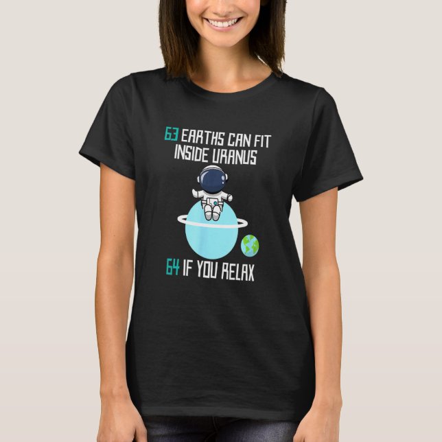 Camiseta 63 Terras Podem Ajustado Do Espaço Da Astronomia U (Frente)