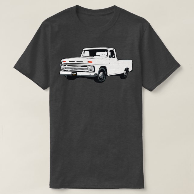 Camiseta 6466 Caminhão branco C (Frente do Design)