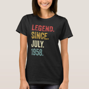 Camiseta 64. º aniversário 64 anos Legenda desde julho de 1