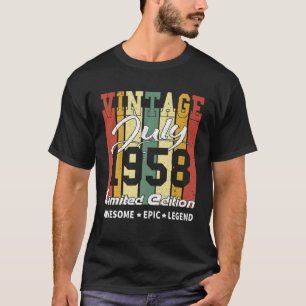 Camiseta 64 anos Vintage julho de 1958 Limited Edition 64T