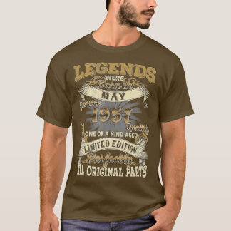 Camiseta 65º aniversário Nascer de Lendas para presentes ma