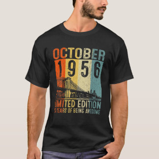 Camiseta 65º Aniversário Presente Em Outubro De 1956, 65 An
