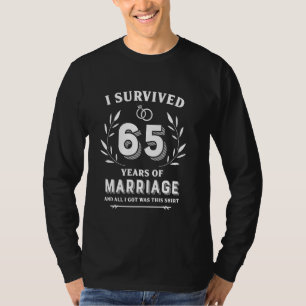 Camiseta 65º Casais de aniversário de casamento Esposa do m