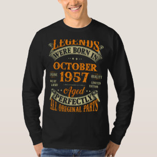 Camiseta 65º Nascer De Legendas De Aniversário Em Outubro D