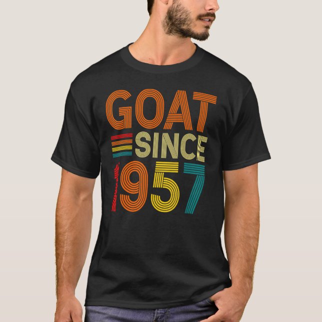 Camiseta 65.º aniversário De 65 anos Caprino desde 1957 (Frente)