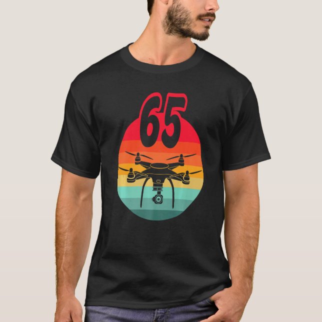 Camiseta 65.º aniversário I - Drones com controle remoto re (Frente)