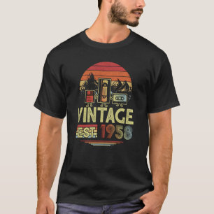 Camiseta 65 anos de idade feito em 1958 Vintage 65th Birthd