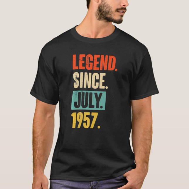 Camiseta 65 anos de lenda desde julho de 1957 65º aniversár (Frente)