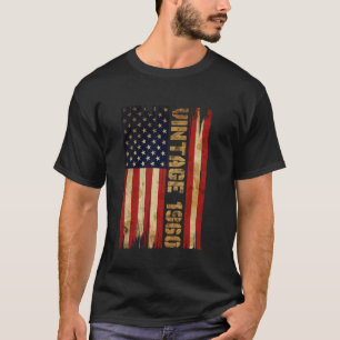 Camiseta 65 anos Vintage 1960 American Flag 65th Birth