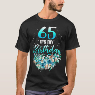 Camiseta 65 É a minha família de aniversário Floral 65, Leg