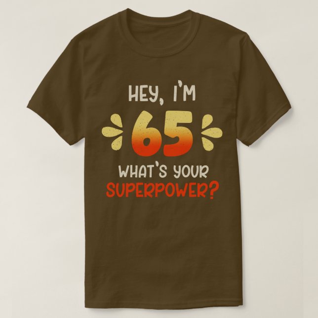 Camiseta 65.o aniversário 3 (Frente do Design)