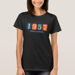 Camiseta 65.o aniversário Damas Mens 65 Anos 1957