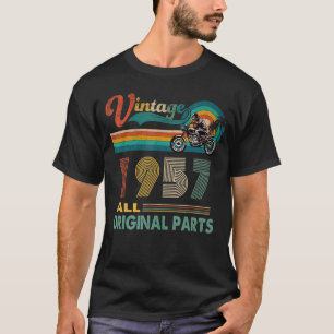 Camiseta 65.o aniversário do Nascer de motocicleta Vintage 