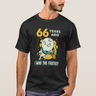 Camiseta 66º Aniversário Homens Humor 66 Anos Atrás Eu Era 