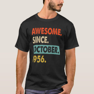 Camiseta 66º Aniversário Meninos 66 Anos Incrível Desde out