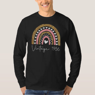 Camiseta 66º aniversário Vintage 1956 Rainbow Birthday