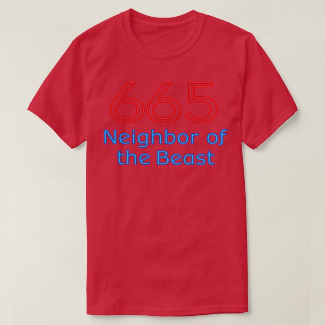 Camiseta 665 Vizinho da Besta (Frente do Design)
