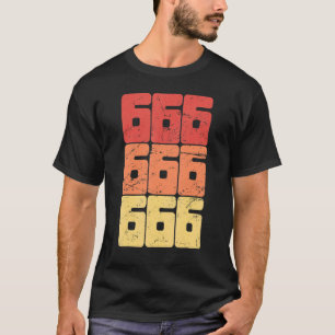 Camiseta 666 Número da Besta Satânico Oculto Pagão Góthico