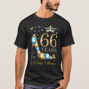 Camiseta 66.º aniversário 66 anos de ser incrível 66 anos