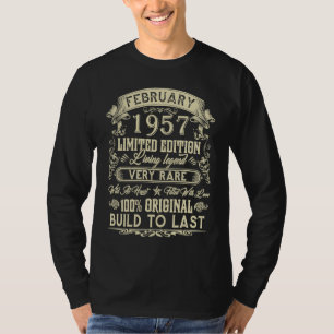 Camiseta 66. º aniversário 66 anos Retro Vintage fevereiro