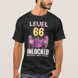 Camiseta 66.º aniversário do Gamer Boys Raparigas 66 anos d