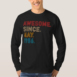 Camiseta 66.º Aniversário Impressionante Desde maio de 1956