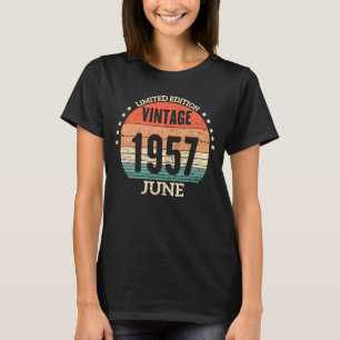 Camiseta 66.º aniversário incrível desde junho de 1957 66 a