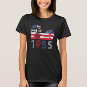 Camiseta 66. º Aniversário Julho 1955 Patriótico 4. º De Ju