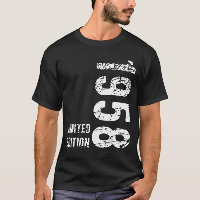 Camiseta 66.º aniversário Presente 1958 Edição limitada de  (Frente)