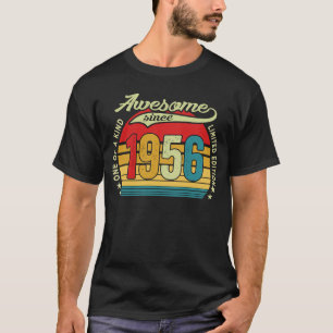Camiseta 66 anos 66 anos Aniversário Homens Impressionantes