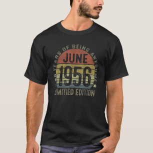 Camiseta 66 anos de idade junho de 1956 Edição 66º aniversá